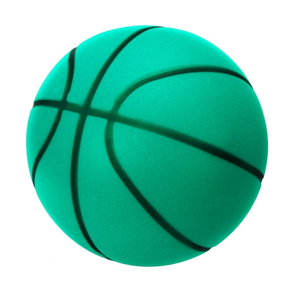 Uxcell Silent Basketball, Size 7 No Noise High-Density Foam Dribbling Indoor Basketball for Quiet Dribbling and Indoor Training, Green