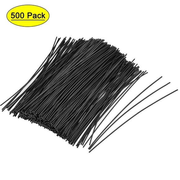Unique Bargains 5 Inch Metallic Twist Ties Long Stronger Cable Ties Black 500pcs
