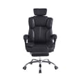 thumbnail image 1 of Ilios Innova | Silla Ejecutiva Ergonómica Negra con Cabecera y Soporte Lumbar, Altura Ajustable, Base Cromada con Ruedas, Diseño Moderno para Oficina, 1 of 9