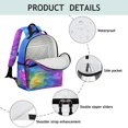 thumbnail image 4 of Colorful Tie Dye Pattern Backpack for School,Cute School Bag,Schoolbag with Adjustable Shoulder Straps & Padded Back,15.25"x11.5"x5.25", 4 of 5