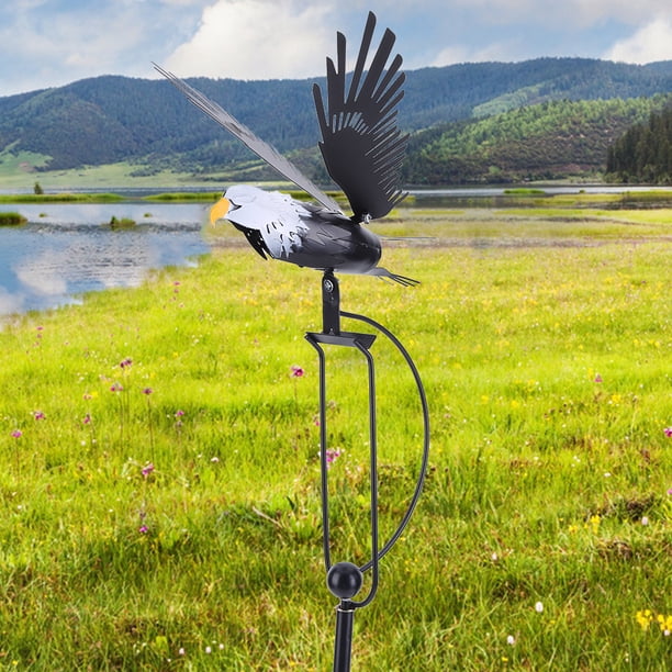 Estatua de pájaro, estacas de águila, artesanías, molino de viento de águila voladora para patio de césped al aire libre Likrtyny Para estrenar