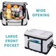thumbnail image 4 of Bolsa de refrigeración de 34l, bolsa de almuerzo plegable impermeable, bolsa de refrigeración portátil para acampar, senderismo, viaje, trabajo escolar Feliz Sencillez, 4 of 5