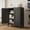 Black, variant on Erosoei Small Metal White Office Storage Cabinet with Shelves and Lock,Steel File Cabinet