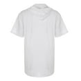thumbnail image 4 of Palato Mens T Shirts,Men's V-Neck Cotton Linen Shirt Double Pocket Workwear Shirt Solid Color Hooded Shirt, 4 of 5