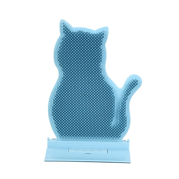 Cepillo masajeador perfecto para esquinas de pared con juguete para el cuidado personal de gatos, poste para frotar para gatos apto para gatos de todos los tamaños