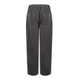 thumbnail image 7 of Women Corduroy Pants Casual Fall Pants Waisted Straight Leg Pants for Women Stretchy Work Trousers with Pockets Gray XL, 7 of 7