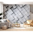 thumbnail image 7 of Tiptophomedecor Background & Patterns Wallpaper Wall Mural - Grey Diagonal Cubes Background, 7 of 7