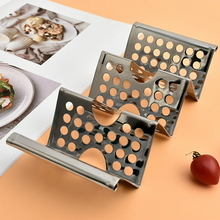 

MATHOWAL Stainless Steel Taco Holders Premium Taco Stands Holds 2 Or 3 Tacos Each Taco Tray Taco Rack Mexican Food Hard Stand Holds