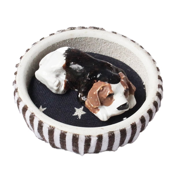 Simulación perrito modelo flexible pequeño exquisito doghouse modelo encantador durable dolly house jugando a la casa accesorio 1 set Scienceny FN001823-00