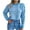 Blue, variant on Lovskoo 2024 Womens Sweaters Winter Casual Solid Color Long Sleeve Round Neck Pullover Top Blue L