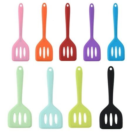 

Cheers.US Silicone Turner Spatula/Slotted Spatula Hygienic One Piece Design Non Stick Kitchen Utensil for Fish Eggs Pancakes Wok