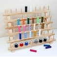 Wooden Thread Rack, Practical DIY Safe Eco Friendly 60 Spools Easy