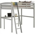 thumbnail image 2 of Camaflexi Tribeca Solid Pine Wood High Loft Bed Twin with Desk in Gray 100% Solid Wood, 2 of 9