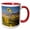 Red/White, variant on 3drose, Utah, Ogden. Sunflowers Above Pineview Reservoir - Us45 Tdr0039 - Trish Drury, 15oz Mug