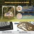 thumbnail image 6 of Ktaxon Patio Wooden Porch Swing for Courtyard & Garden, Heavy Duty 880 LBS Swing Chair Bench with Hanging Chains for Outdoors (Nature,4 FT), 6 of 9