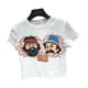 thumbnail image 2 of Camiseta de dibujos animados Mujer Casual Manga corta Cuello redondo Sexy Chaqueta, Blanco, M Jumpingount AP001535-01B, 2 of 7