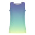 thumbnail image 4 of S-4X Plus Size Tank Tops for Men Big and Tall Sleeveless T-Shirts Mens Pullover Gradient Printed Breathable Crewneck Going-Out Vest Top, 4 of 4