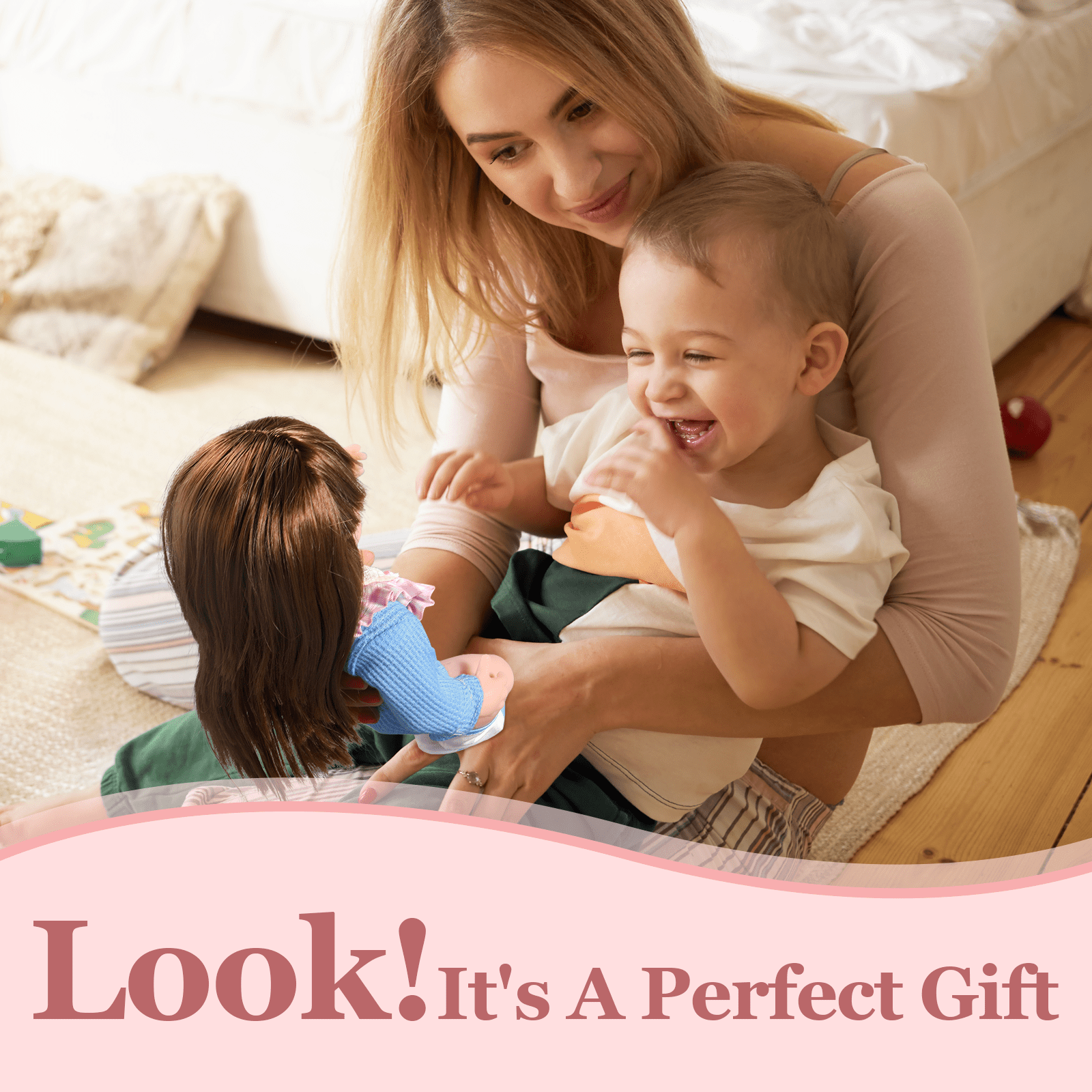 Comvin Lifelike 12 Inch Reborn Baby Dolls,Realistic Baby Dolls Girl Real Life Baby Doll Full Silicone with Accessorries for 3+ Kids Gifts Collection
