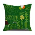 thumbnail image 1 of Advancent Funda de cojín, accesorio decorativo, cremallera oculta, suministro para el día de San Patricio, funda de almohada con patrón verde, Decoración del hogar cinco SXYM50, 1 of 6