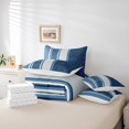thumbnail image 4 of Erosebridal Geometric Stripes Bed in a Bag Full size,Bohemian Damask Bed Set,Exotic Style Bedding Full Size,Lightweight Boho Room Decorative,Reversible,7pcs, 4 of 5