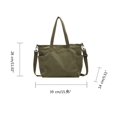 thumbnail image 3 of Stylish Corduroy Shopper Bag Casual Tote Shopping Bags Handbag for Work School and Travel Green, 3 of 4