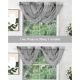 thumbnail image 4 of Marble Grey Sheer Waterfall Valance Curtains for Window, Modern Abstract Ink Painting Luxury Rod Pocket Sheer Topper Swag Curtains for Living Room, Kitchen 38.5"W x 47.2"L, 2 Panels, 4 of 7