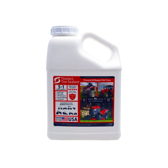 TireJect Off-Road Tire Sealant Refill (Gallon/128oz Bottle) - Applicate 12 ATV Tires, Use 75% Less sealant per tire
