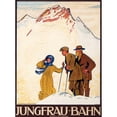 thumbnail image 3 of Cardinaux, Emil 14x18 Black Modern Framed Museum Art Print Titled - Jungfrau-Bahn, 3 of 5