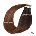 thumbnail image 3 of Extensiones de cabello con cinta adhesiva Veravicky Hair, cabello humano natural, interfaz pequeña de 4 x 0,8 cm, trama de piel Remy, 20 unidades, 16 a 24 pulgadas, para cabello fino, 3 of 5