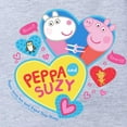thumbnail image 2 of CafePress - Peppa Pig And Suzy Hearts - Cute Infant Baby Football Bodysuit, 2 of 3