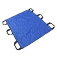 Positioning Bed Pad 6 Reinforced Handles Reusable Breathable Waterproof Transfer Sheet Blue