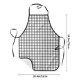 thumbnail image 4 of Naloa 1Pack Adjustable Bib Apron Waterdrop Resistant Cooking Kitchen Aprons for Women Men Chef, Gray Checkboard Print, 4 of 5