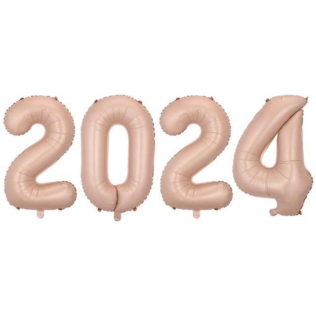 16 Inch/32 Inch Balloons 2024 Number Foil Balloons For New Years Eve Party Supplies For Home Office Decoration