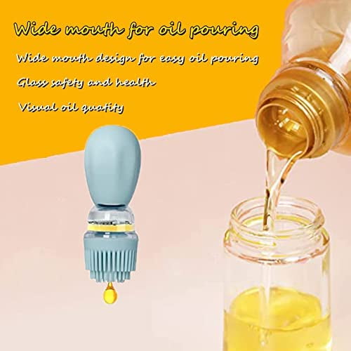Olive Oil Dispenser Bottle with Silicone Brush (2-Pack) - Pick Your Plum