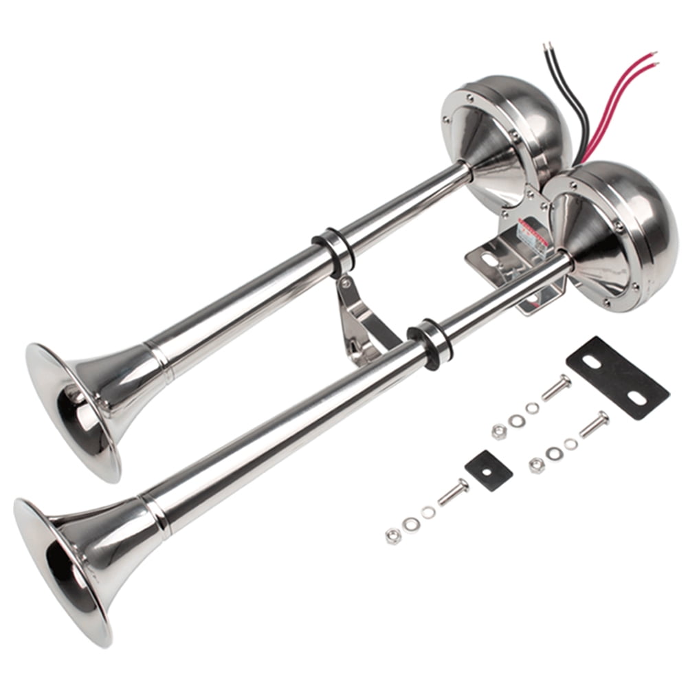 FARBIN Boat horn Waterproof Stainless Steel Dual Trumpet,Electric Horn