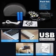 thumbnail image 4 of Linterna frontal, luz LED superbrillante de 13000 lúmenes, 8 luces LED, recargable por USB, ajustable, resistente al agua para acampar, pescar, cuevas, trotar y caminar Rojo Verde Cocina, Decoración y Otros, 4 of 5