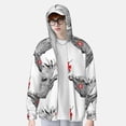 thumbnail image 2 of Fotbe Moose Kissing Under Mistletoe Chaqueta con Protección Solar UPF 50+ para Hombre y Mujer, Camisa con Capucha y Bolsillos-Small, 2 of 7
