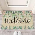 thumbnail image 2 of Welcome Spring Door Mat Patio Eucalyptus Leaves Door Mats for Indoor Outdoor Non Slip Spring Decor Doormat 17"x30", 2 of 6