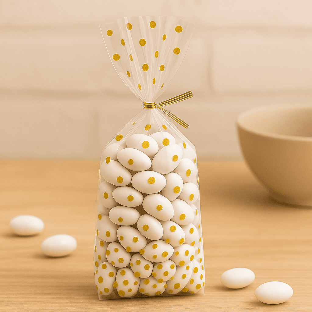 Multicolor Polka Dot Treat Bags with Twist Ties, 5" x 3" x 11", 20 Pieces, by Way To Celebrate