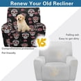 thumbnail image 5 of Renewold Skull Rose Extra Large Recliner Cover Soft Thick Sofa Protector 4 Pieces Reclining Sofa Slipcover Recliner Seat Cover with Elastic Bottom and Side Pocket, 5 of 8