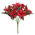 thumbnail image 2 of LanSuare Artificial 7-head Lily Flowers, Long Stem Artificial Lilies with Multiple Heads Full Bloom Lily Bouquets for Home Hotel Flower Arrangement Party Decor, 2 of 2