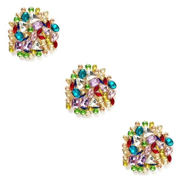 Kearding 50 Pieces Crystal DIY Craft Wedding Shoe Dress Stones Rhinestone Tailor On Needlework Handmade Professional Sew Clothes Bag Type1