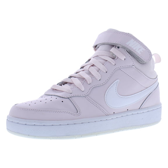Nike Court Borough Mid 2 GS Girls Shoes Size 6.5, Color: Pearl Pink/White/Summit White