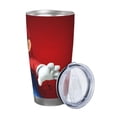 thumbnail image 2 of Lsque Mario Pattern 20oz Car Cup with Lid and Straw, Insulated Coffee Cup with Straw Topper, Spill Proof Travel Coffee Mug, Stainless Steel Tumble, 2 of 8