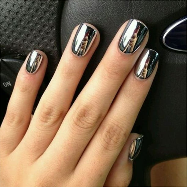 Espejo Esmalte De Uñas Arte De Uñas Barniz Decoración De Uñas Espejo Esmalte De Uñas Plata Transparente Base Top Coat Nail Art Barniz Para Uñas Manicura Laca Decoración De ANGGREK No