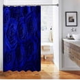 thumbnail image 4 of Royal Blue Rose Floral Shower Curtain, Elegant Blooming Flower Bouquet Artwork Romantic Valentine''s Day Modern Bathroom Decor for Women Waterproof Polyester Fabric Shower Curtain, 72 X 72 Inch, 4 of 5