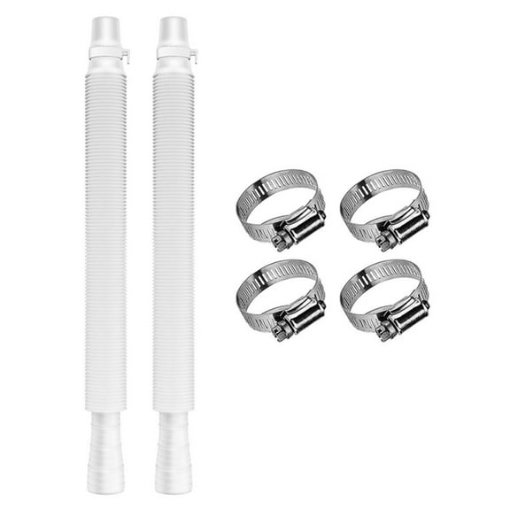 Replacement Pool Hose Set, 2 Pack 1.25" Diameter Accessory Pool Pump Replacement Hose 57” Long For Above Ground Pools - Filter Pump Hose with 4 Metal Clamps
