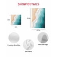 thumbnail image 7 of Turquoise Coastal Beach Kitchen Dish Towels for Drying Dishes Set of 4, Modern Ombre Sea Waves Art Waffle Weave Microfiber Terry Hand Tea Bathroom Towels Quick Dry & Absorbent Towel 15.7x23.6, 7 of 7