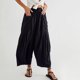 thumbnail image 1 of Pantalones Pantalones holgados de mujer Pantalones casuales de moda con cordones Pantalones hasta los tobillos (Negro 5XL) Ygjytge Negro T 26 para Mujer, 1 of 1