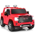 thumbnail image 1 of Gymax 12V Licensed GMC Kids Ride On Car 2-Seater Truck w/ Remote Control Red, 1 of 10